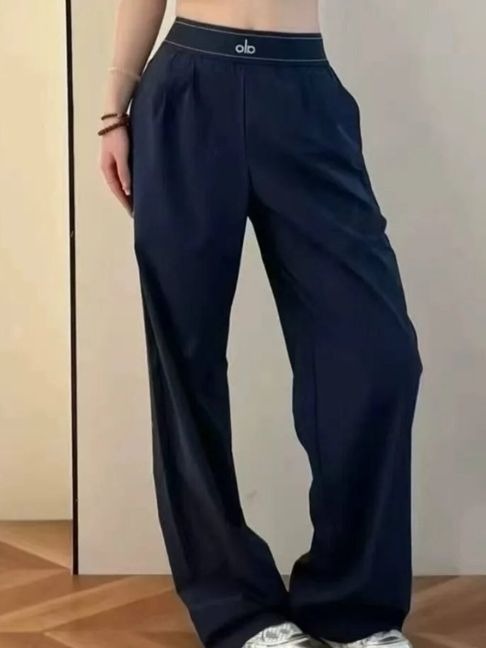 Navy Blue Alo Yoga Women's Sporty Casual Fashion Classic Suit Pants - Regular🆕